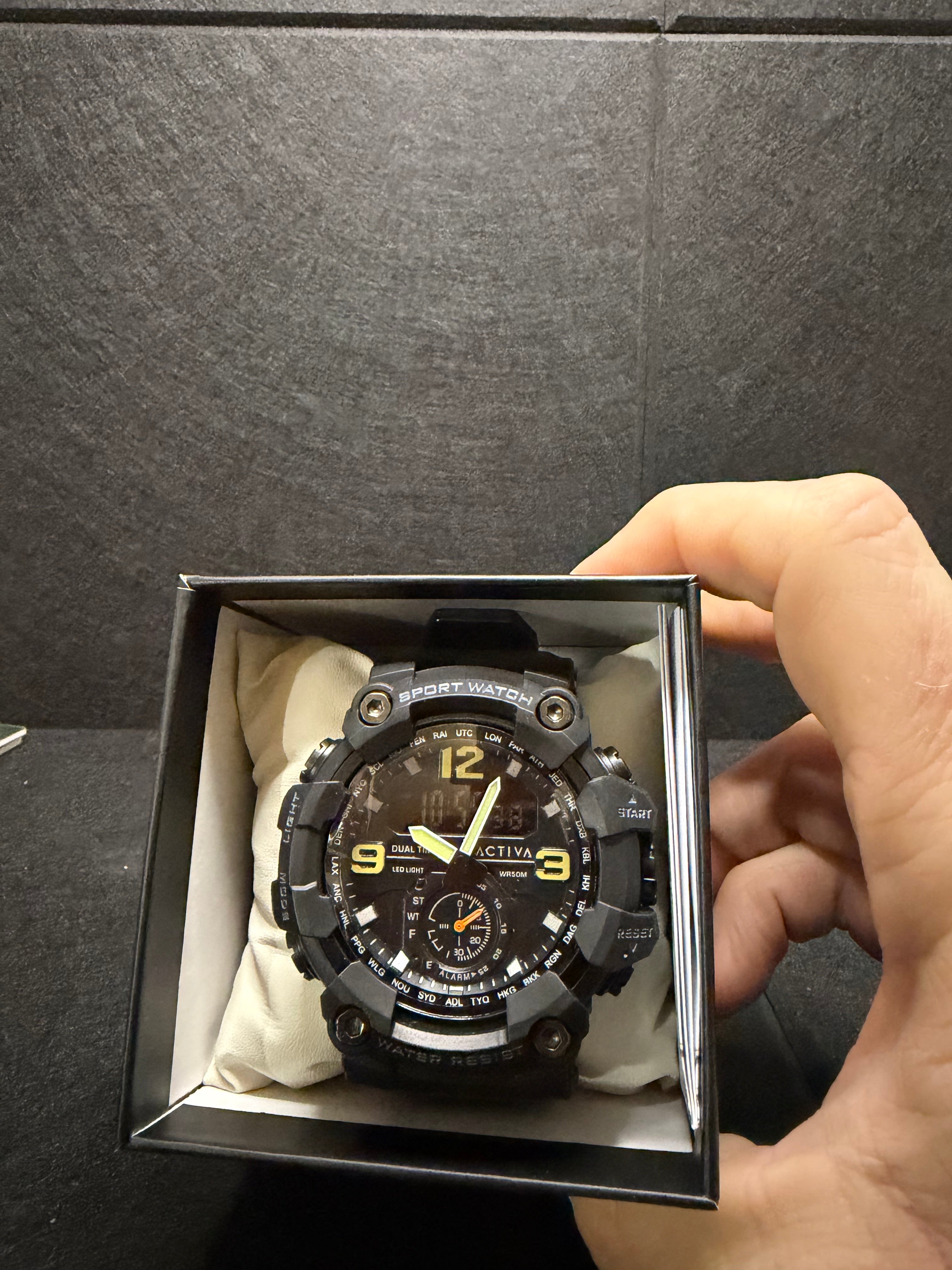 Activa Black Ops Men's Dual Display Analog Digital Sport Watch