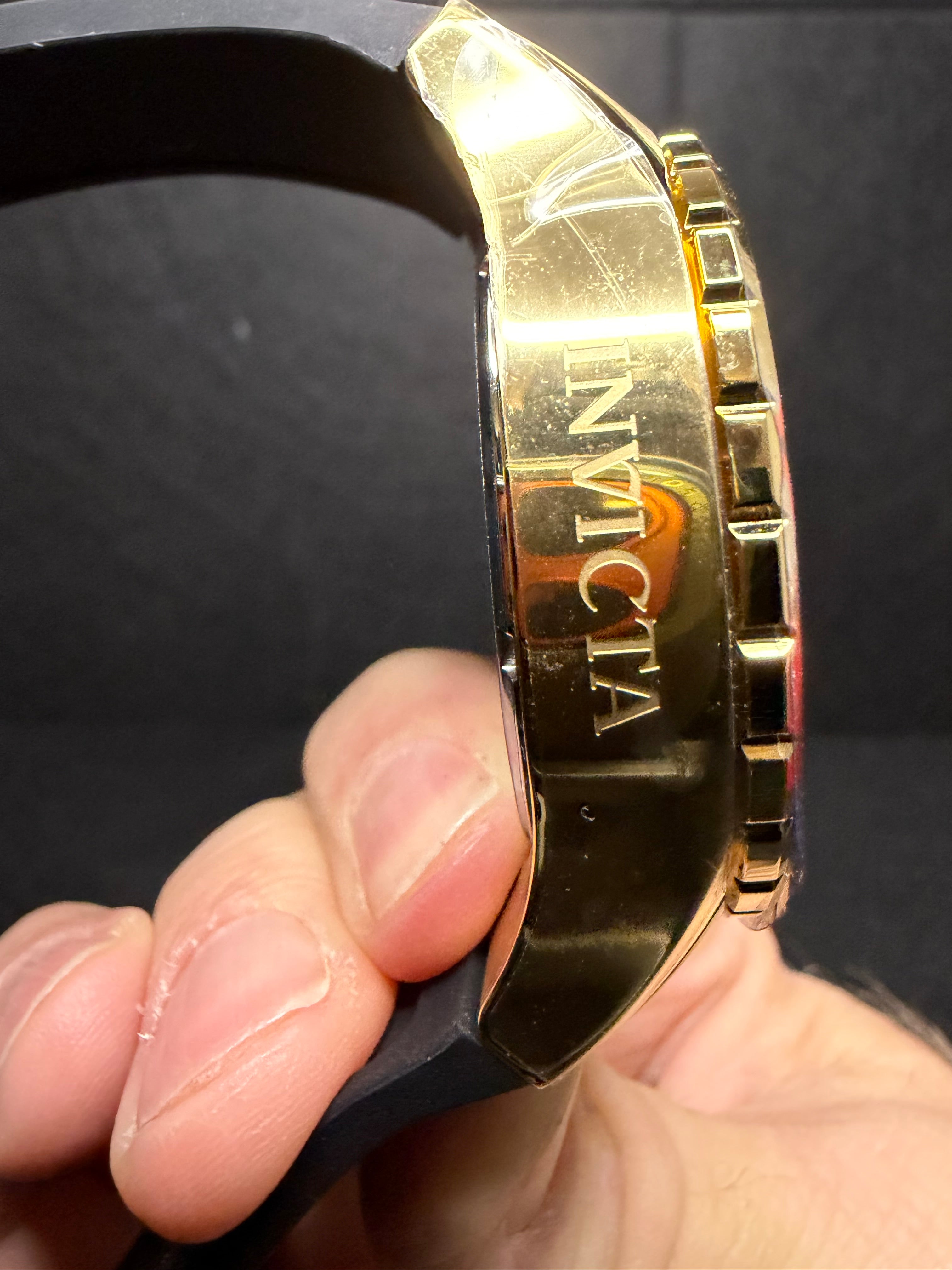 Invicta Aviator Men's 50mm Chronograph Quartz Blue Dial Gold Tone Watch 33031