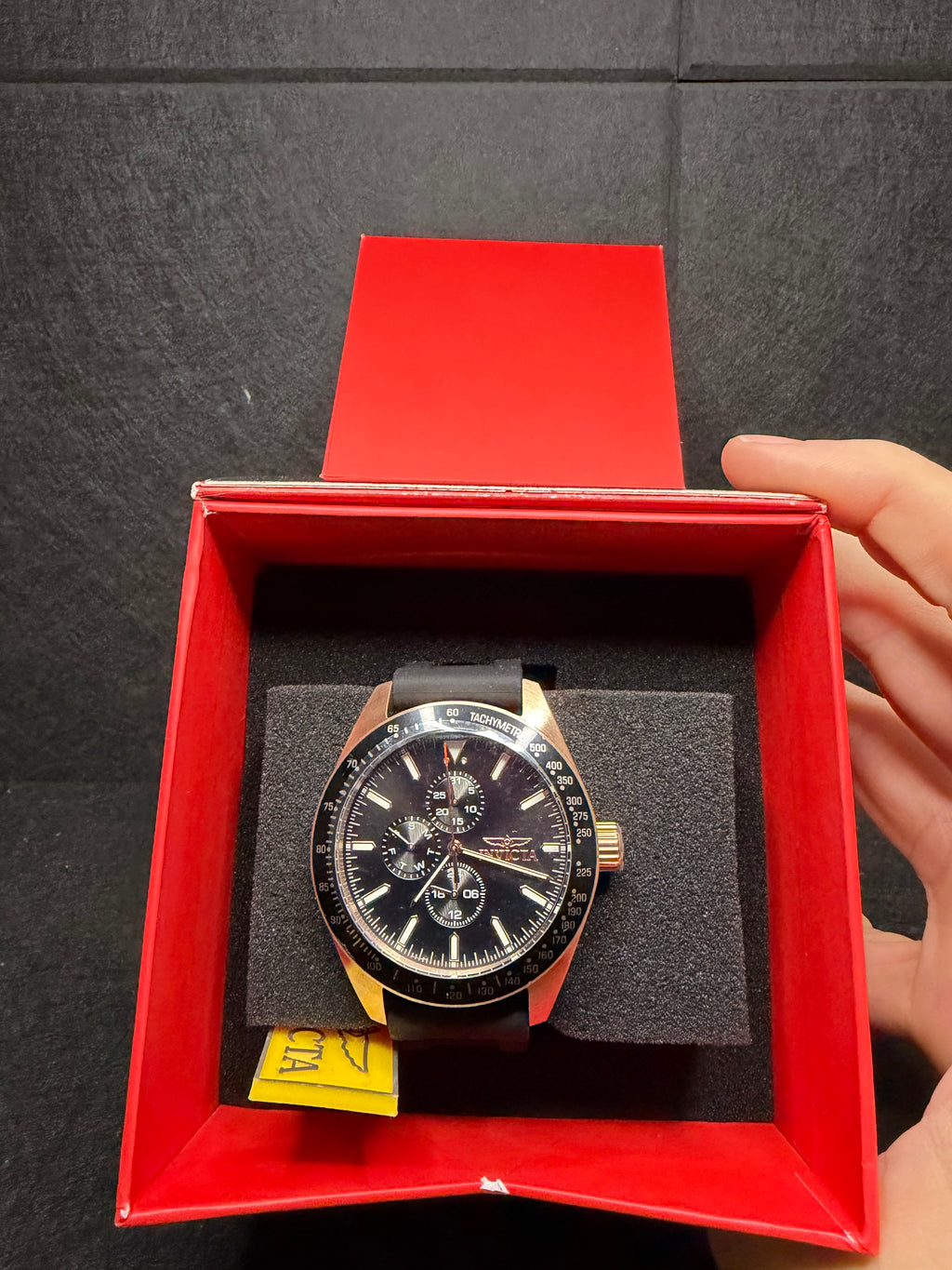 Invicta Aviator 45mm Rose Gold Tone Black Dial Men's Quartz Watch