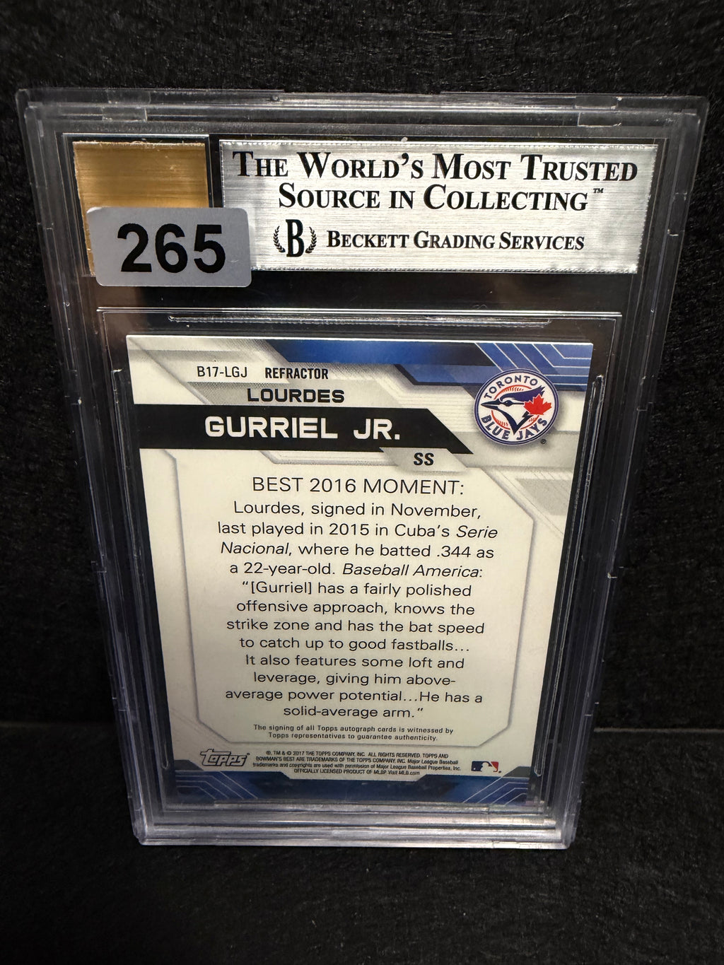 2017 Bowman's Best - Best of 2017 Autographs Lourdes Gurriel Jr. #B17-LGJ...