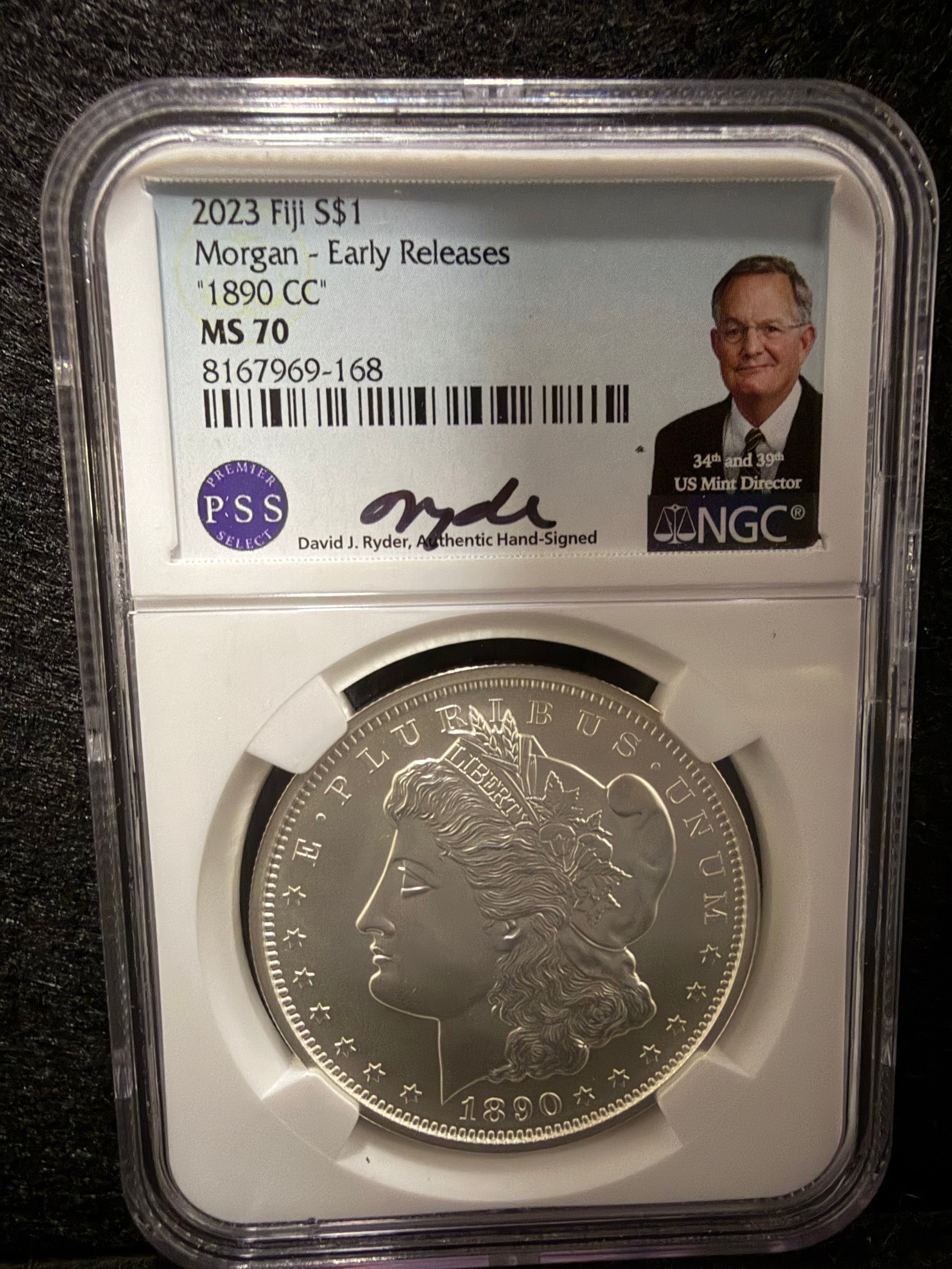 2023 Fiji "1890 CC" 1 Oz Morgan Silver Dollar Early Release NGC MS70