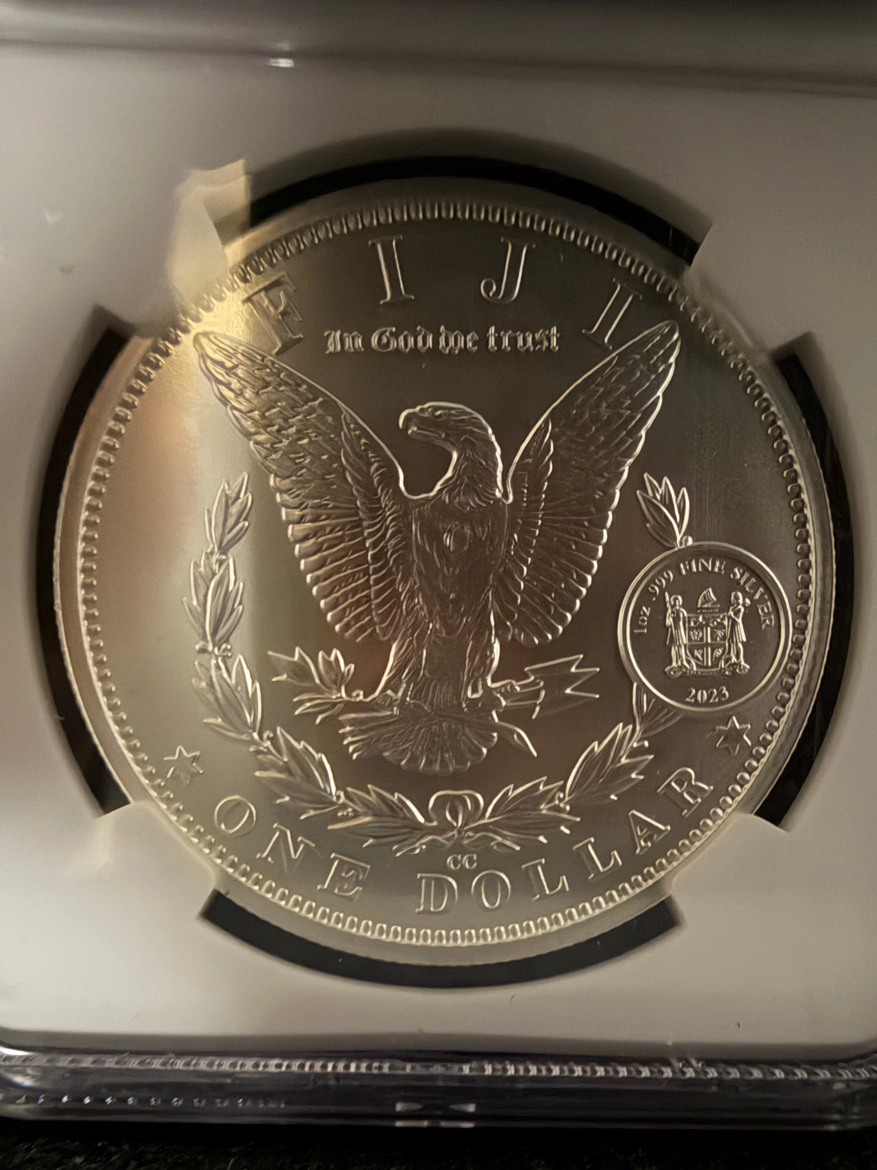 2023 Fiji "1890 CC" 1 Oz Morgan Silver Dollar Early Release NGC MS70