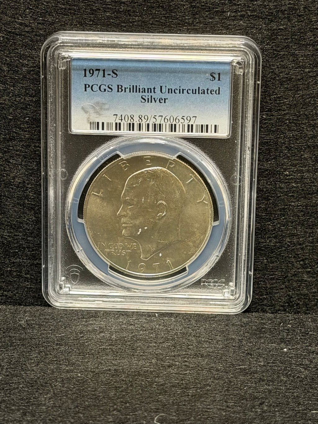 1971-S Eisenhower Silver Dollar PCGS Brilliant Uncirculated MS66