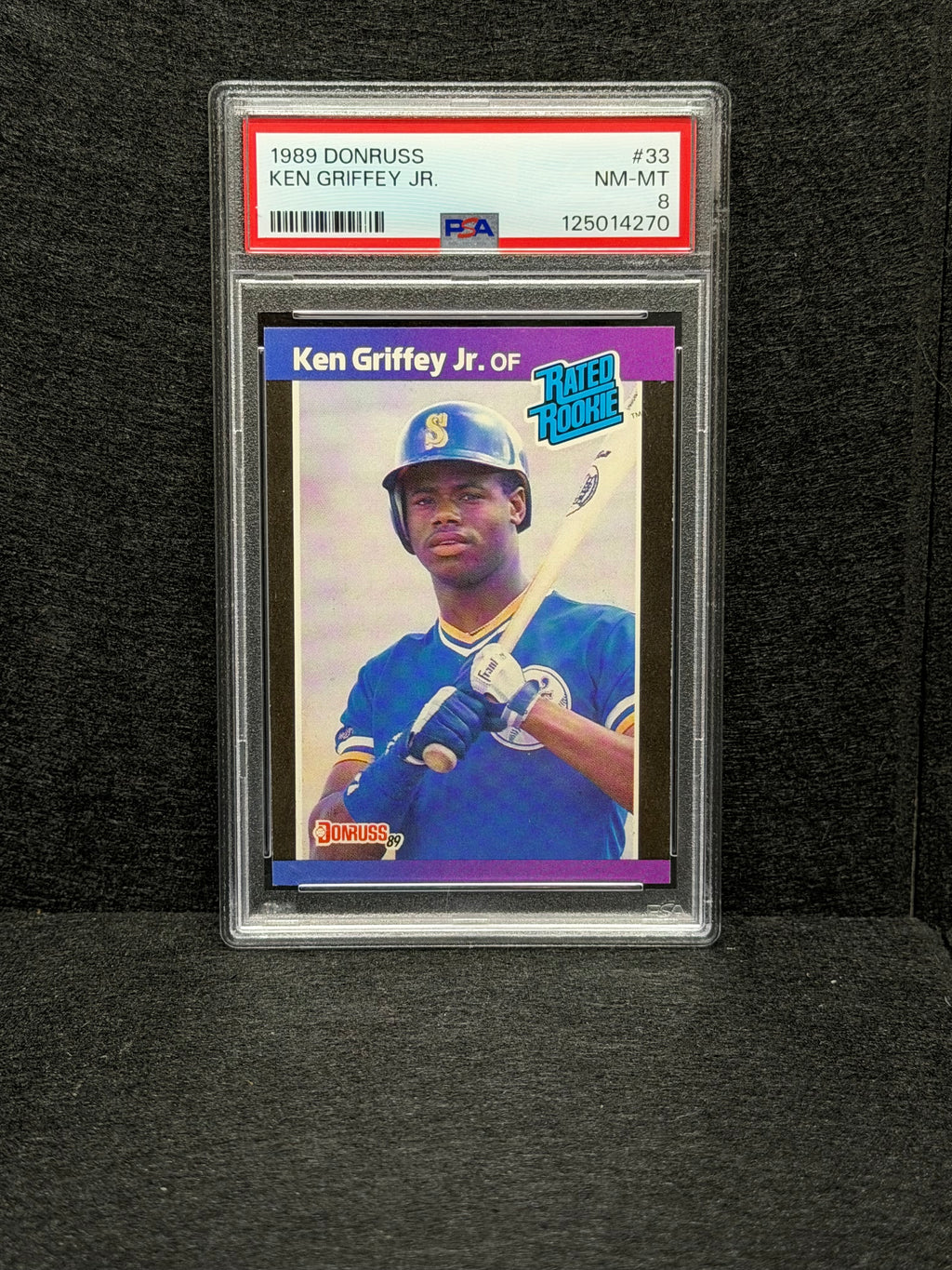 1989 Donruss Ken Griffey Jr Rated Rookie #33 PSA 8 NM-MT HOF
