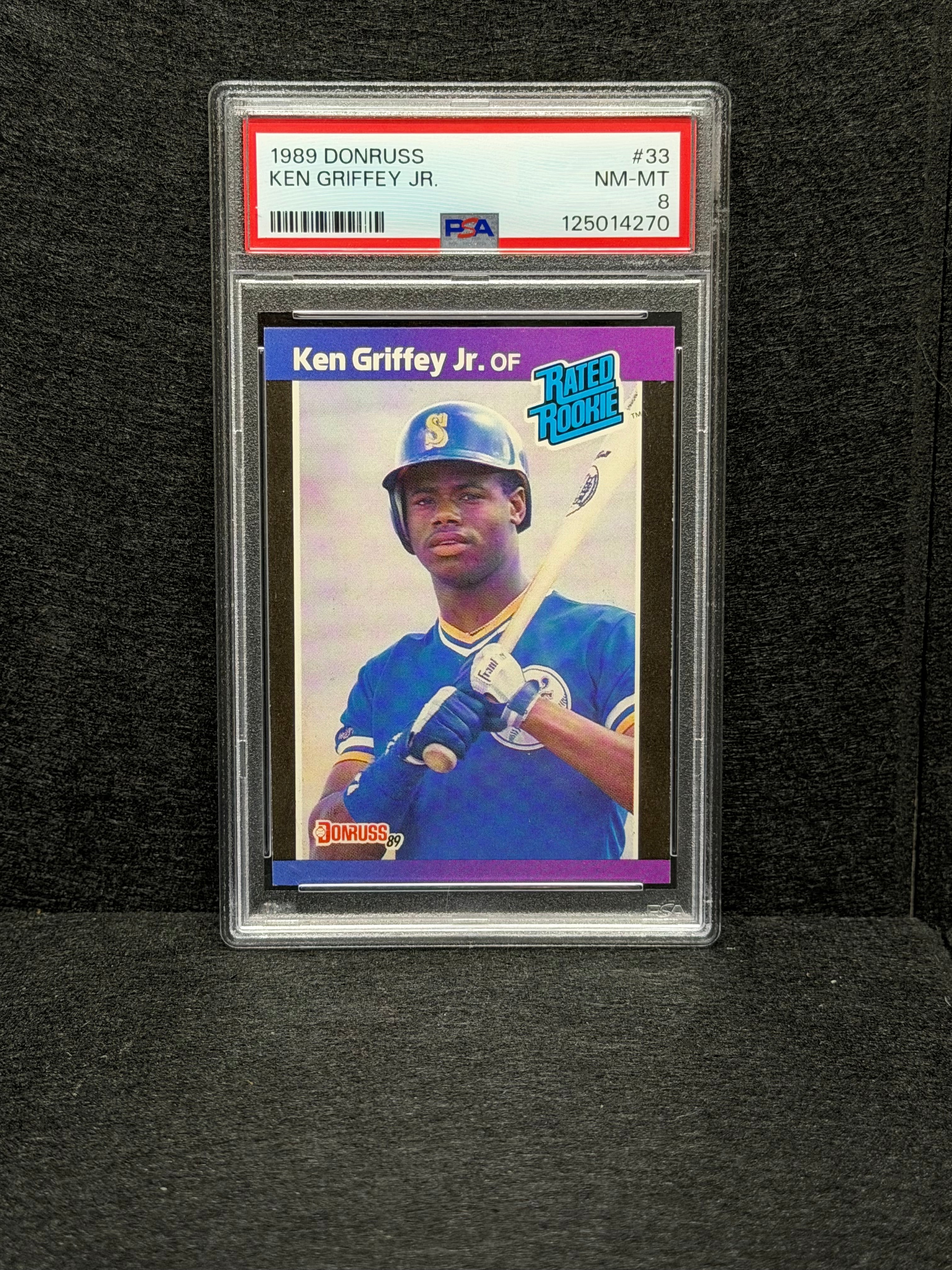 1989 Donruss Ken Griffey Jr Rated Rookie #33 PSA 8 NM-MT HOF