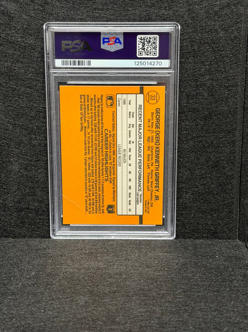 1989 Donruss Ken Griffey Jr Rated Rookie #33 PSA 8 NM-MT HOF